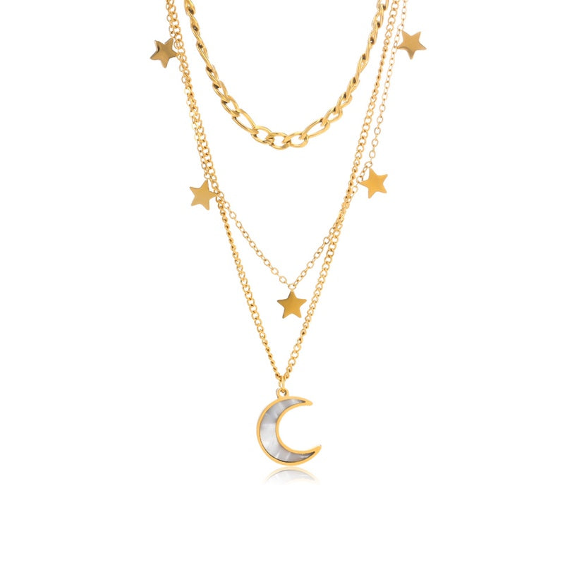 Personality Trend Star Moon Necklace - Dazpy