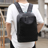 Men's Trendy Woven Design Casual Computer Backpack - Dazpy