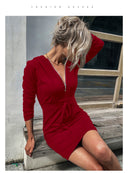 Women's Hooded Lace-Up Pencil Mini Dress