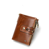 Anti - lose multi - card casual retro leather wallet - Dazpy