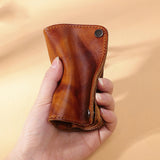 2-in-1 leather key card case - Dazpy