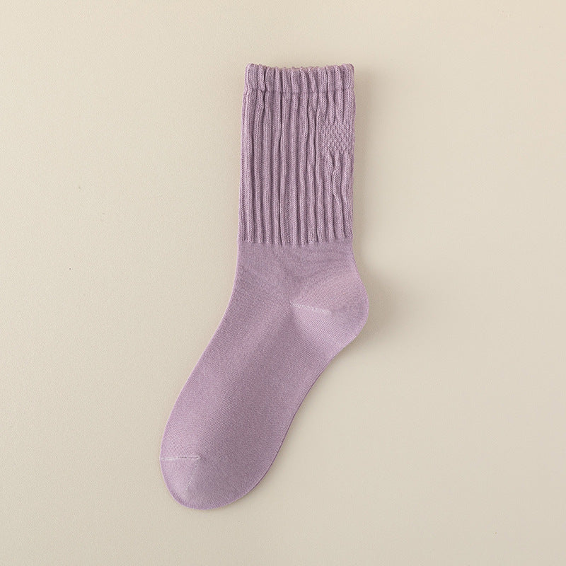 Damen Mid-Tube Baumwollsocken für Frühling und Herbst