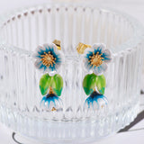 Retro Design Flower Earrings Female - Dazpy