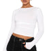 Lässiges, Slim Fit Crop Top für Damen im Herbst