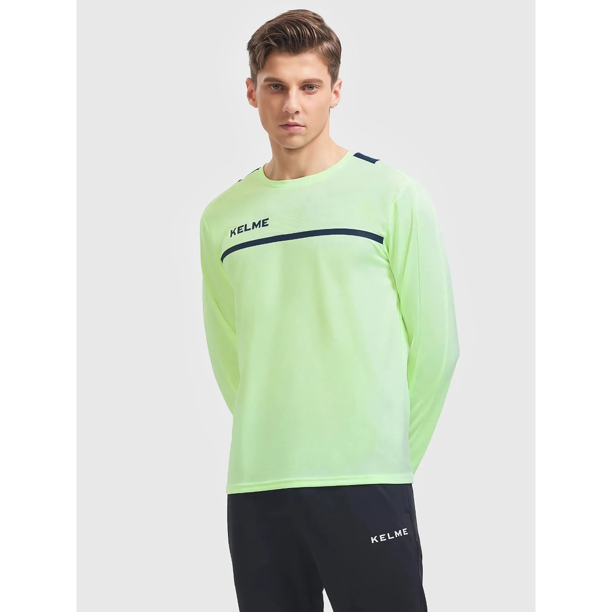 Langärmliges Fußball-Trainingsoberteil für Herren – Atmungsaktives Laufsport-Shirt