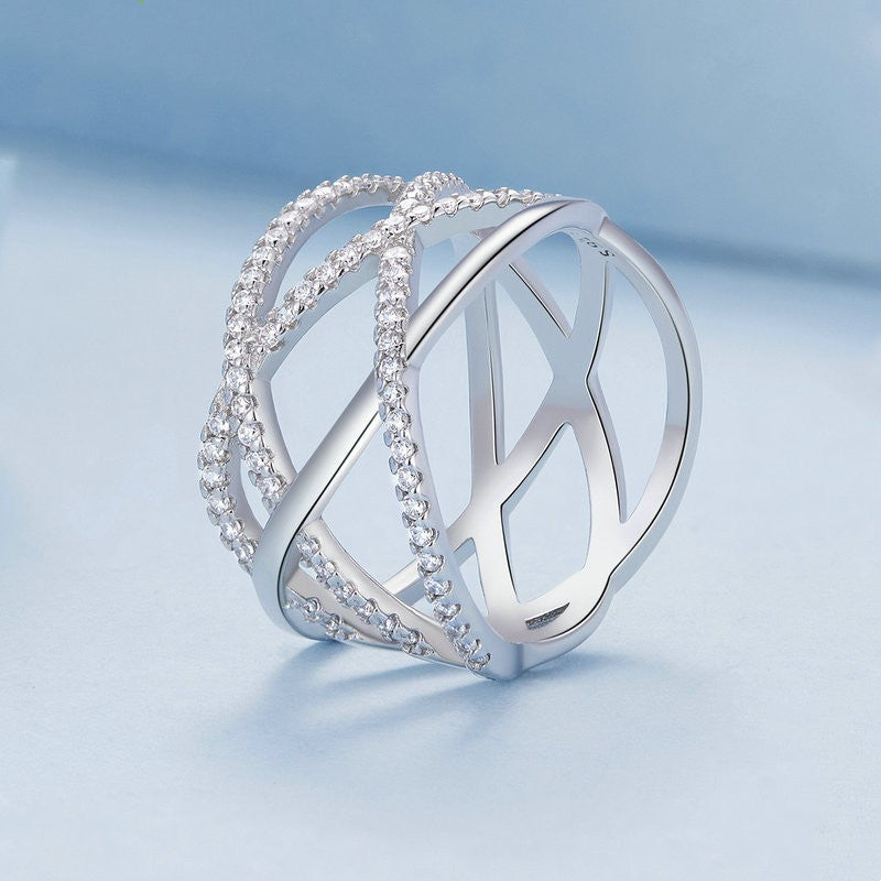 Light Luxury Advanced Geometric Multilayer Linear Index Finger Ring - Dazpy