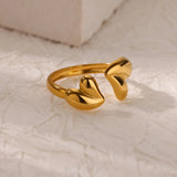 Heart Stainless Steel Adjustable Ring