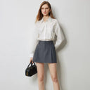 Falda mini de talle alto en forma de A