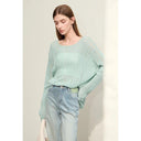 Spring Casual Hollow Out Knit Blouse