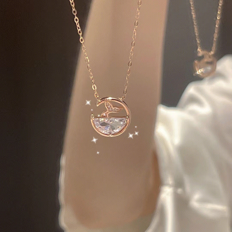 Whale Alloy Fashionable Versatile Necklace - Dazpy