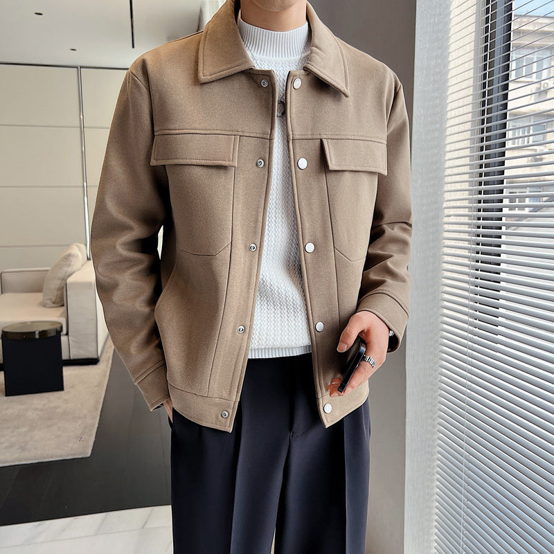 Premium Short Woolen Overcoat Coat