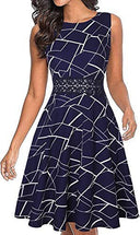 Vestido plisado estampado con bolsillos