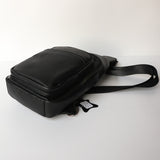 Black Top Layer Cow Leather Japanese Casual Bag - Dazpy