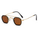 Steampunk Style Sunglasses: Small Round Frame, UV400, Retro Square Design