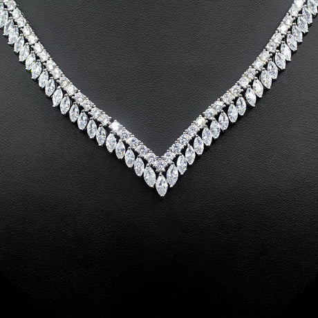 Stylish Bridal Necklace And Earring Set - Dazpy