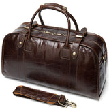 Leather Handmade Large-capacity Short-distance Travel Bag - Dazpy