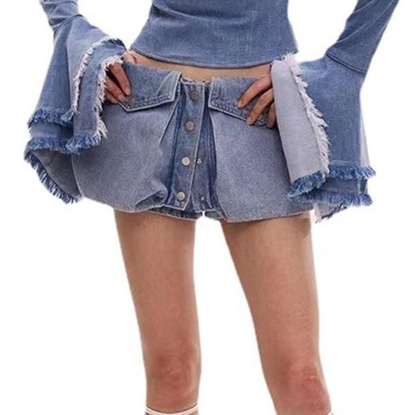 Schicke Jeansshorts mit niedriger Taille