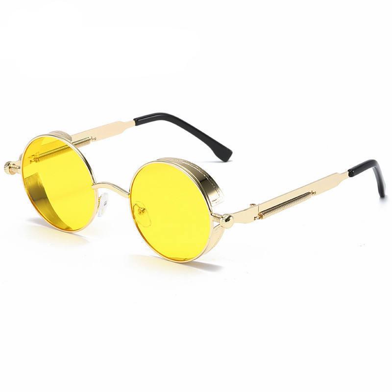 Gafas de sol redondas de metal Steampunk