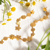 Gold Plated Asymmetrical Daisy Earrings