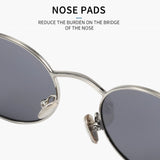 Luxury Round Polarized Mirror Sunglasses for Women - UV400 Protection