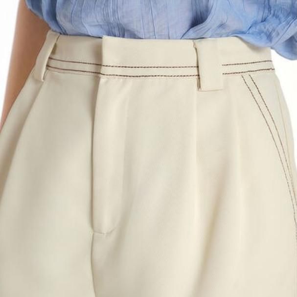 Pantalones cortos de pierna ancha de cintura alta elegantes de verano para mujer