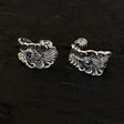 Silver Phoenix Feather Wing Earrings - Dazpy