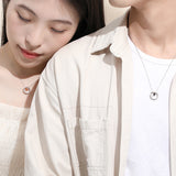 Double Ring Moby Couple Necklace Male And Female Pair - Dazpy