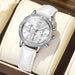 Women's Quartz Watch With Diamond Inlaid Multi-function Timing - Dazpy