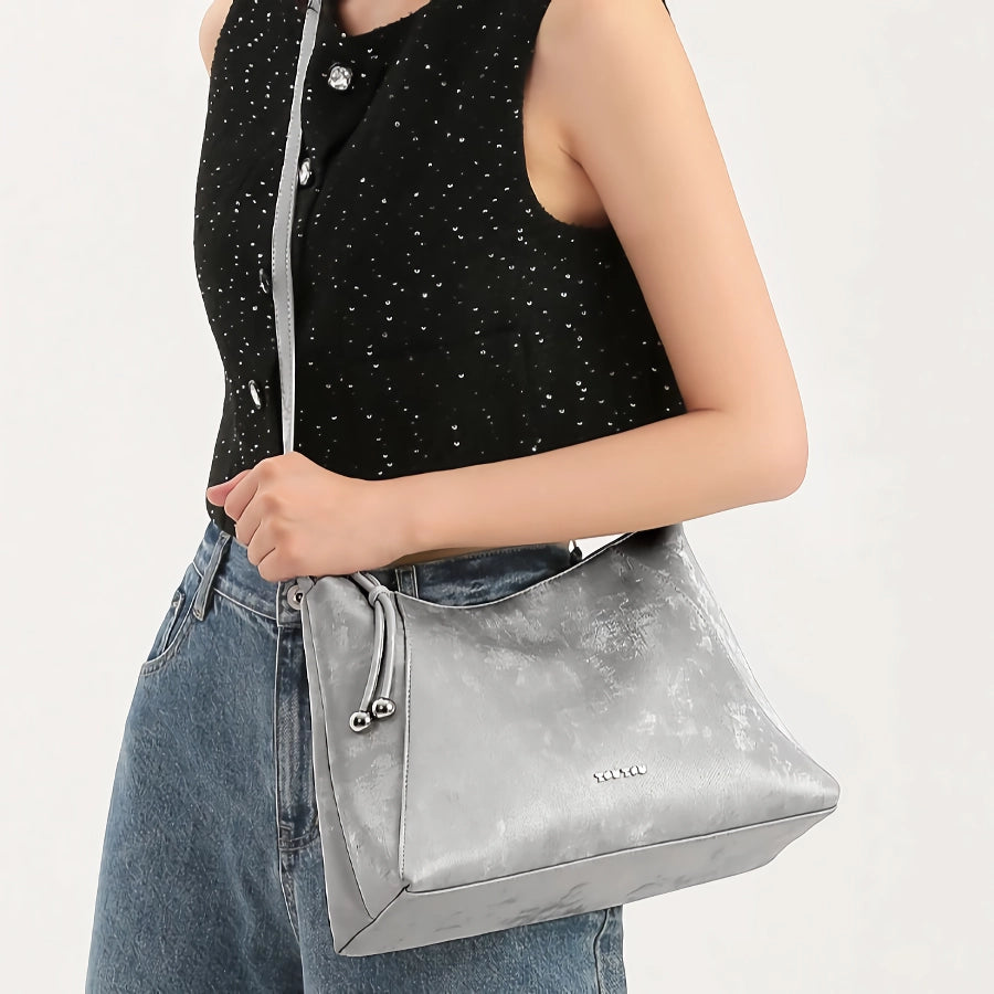 Bolso de hombro de PU de lujo para mujer: bolso bandolera de moda y para guardar cosméticos