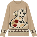 Entzückender Kawaii-Pullover mit Hundemotiv