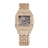 Square Full Star Leopard Diamond Women's Watch Quartz Women's Watch - Dazpy