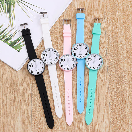 Fashion Casual Personality Couple Round Small Disc Watch - Dazpy