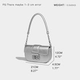 Elegante silberne Schulter- und Crossbody-Tasche für Damen