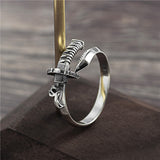 Design Personality Samurai Sword Thailand Silver Ring Men - Dazpy