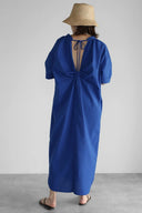 Women's Bow-Detail Cotton A-Line Dress