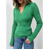 Slim Fit-Pullover mit Polokragen für Damen