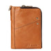 Men's leather zipper short wallet - Dazpy