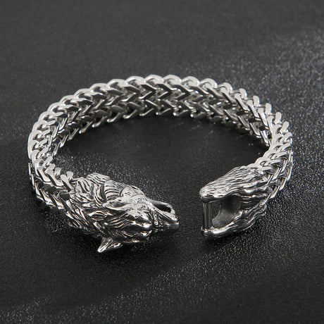 Stainless Steel Cast Animal Series Vintage Jewelry Bracelet - Dazpy