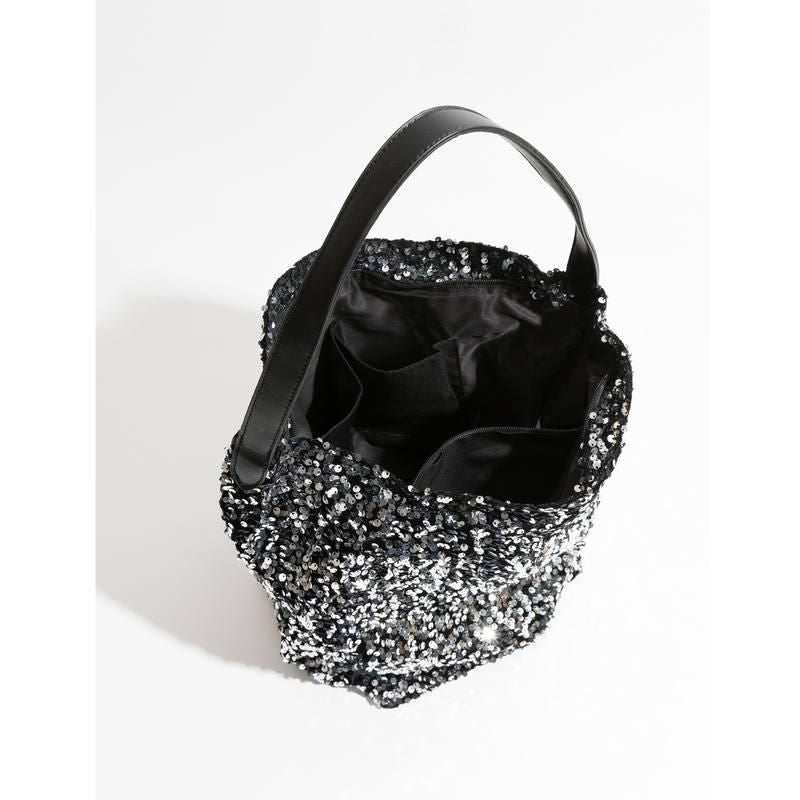 Bolso de noche Hobo con honda brillante de lujo