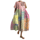 Vestido holgado de cuello redondo con estampado de efecto 3D para mujer