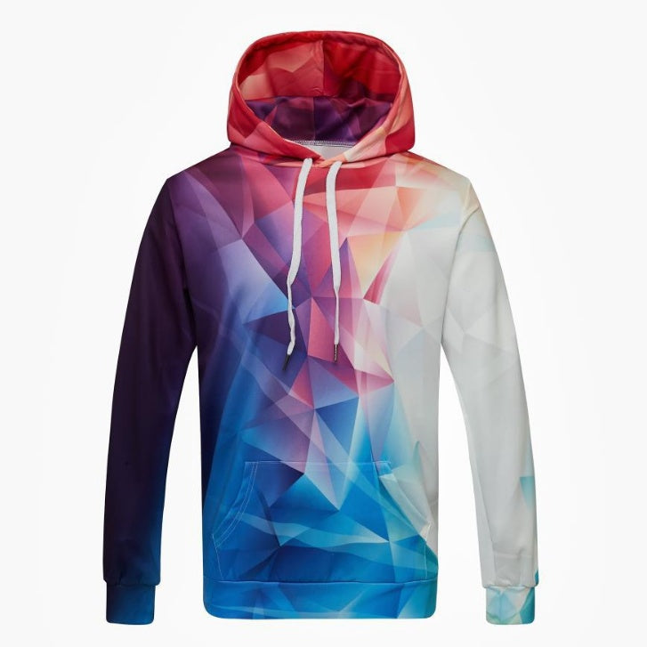 Sudadera con capucha de diamantes geométricos