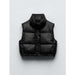 Winter Elegance: Women's Slim Fit Zipper Vest with Stand Collar