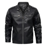 Stand Collar Motorcycle Clothing Men's Jacket