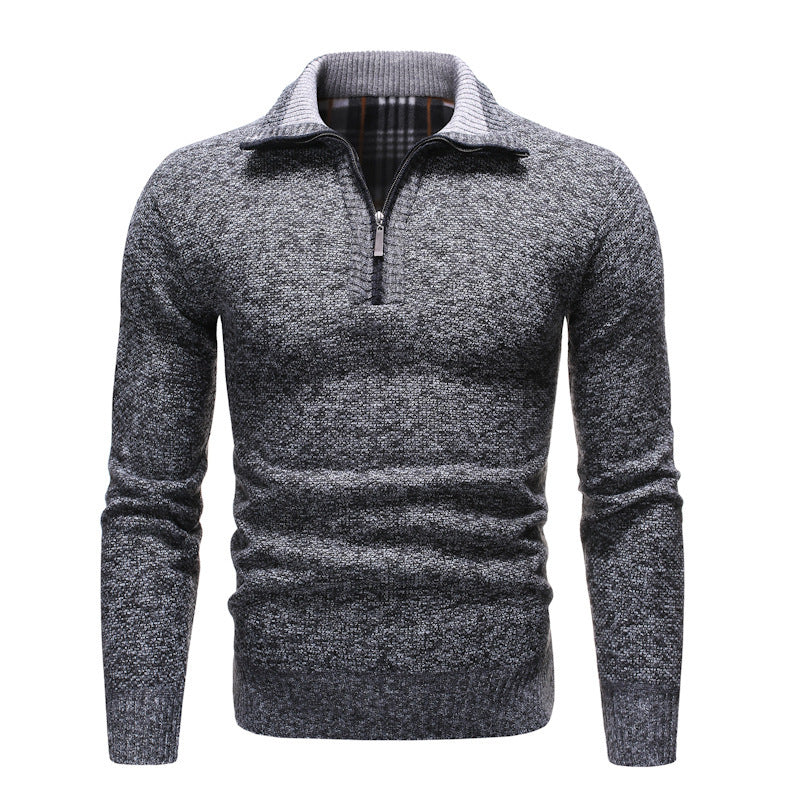 Men's lapel sweater