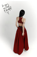 Women's Red Sleeveless Long Dress