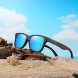 Gafas de sol polarizadas de madera de bambú natural para hombre con lentes multicapa y caja de regalo