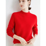 Luxurious Merino Wool Mock-Neck Pullover for Women