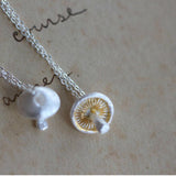 Fashion Two-color Mushroom Necklace For Women - Dazpy