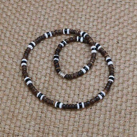 Men Tribe Ethnic Coconut Shell Necklace Men - Dazpy