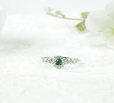 Emerald Green Ice Jade Ring Fashion Men's Ring Women's Adjustable - Dazpy